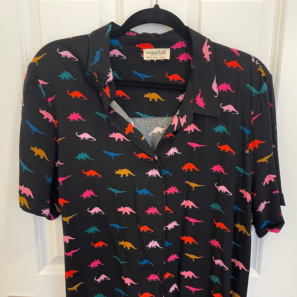 Sugarhill Brighton - Modcloth Dinosaur Print Shirtdress